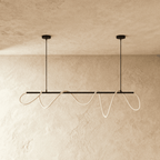 NoirFlex Flexible Tube Chandelier in Black for Modern Living