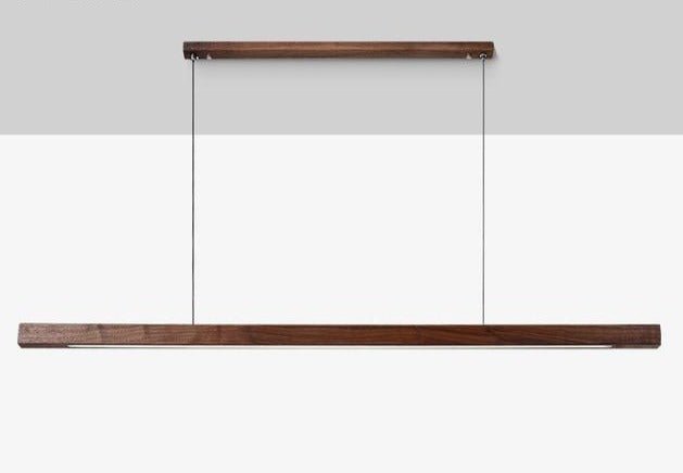 SolaraWood Holz-Pendelleuchte, verstellbare Länge, Kiefer oder Walnuss, integrierte LED