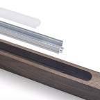 SolaraWood Holz-Pendelleuchte, verstellbare Länge, Kiefer oder Walnuss, integrierte LED