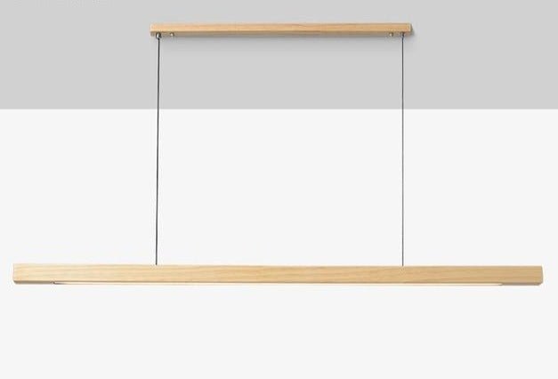 SolaraWood Holz-Pendelleuchte, verstellbare Länge, Kiefer oder Walnuss, integrierte LED