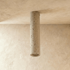 Aurora Travertine Cylinder Downlight With Soft Warm Glow