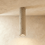 Aurora Travertine Cylinder Downlight With Soft Warm Glow
