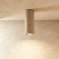 Aurora Travertine Cylinder Downlight With Soft Warm Glow