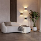 Lampada da parete quadrata in alluminio Verve per corridoi, illuminazione ambientale moderna