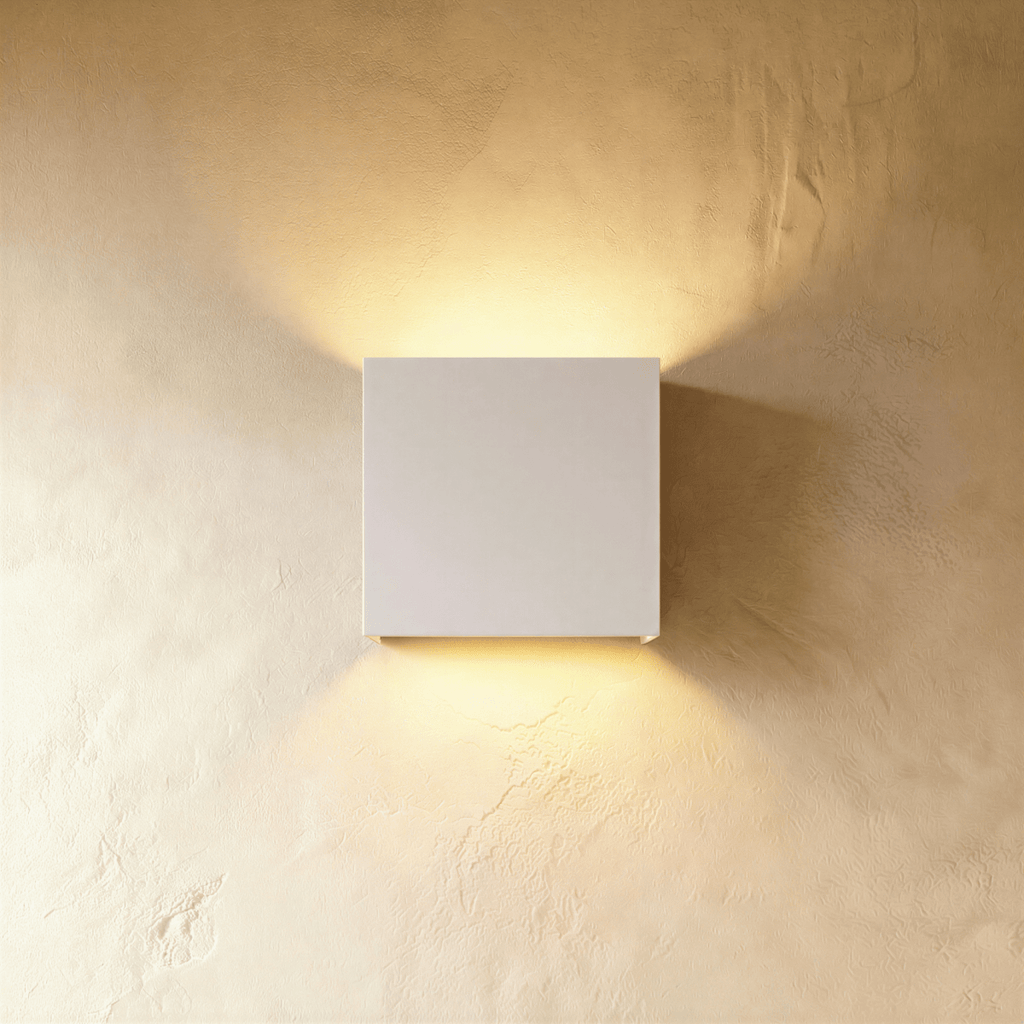 Lampada da parete quadrata in alluminio Verve per corridoi, illuminazione ambientale moderna
