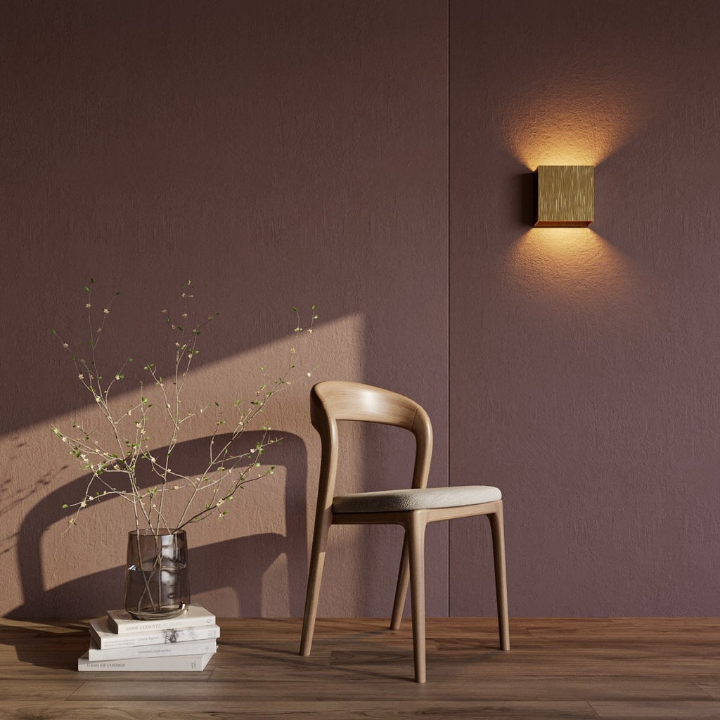 Lampada da parete quadrata in alluminio Verve per corridoi, illuminazione ambientale moderna