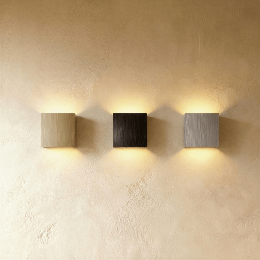 Lampada da parete quadrata in alluminio Verve per corridoi, illuminazione ambientale moderna