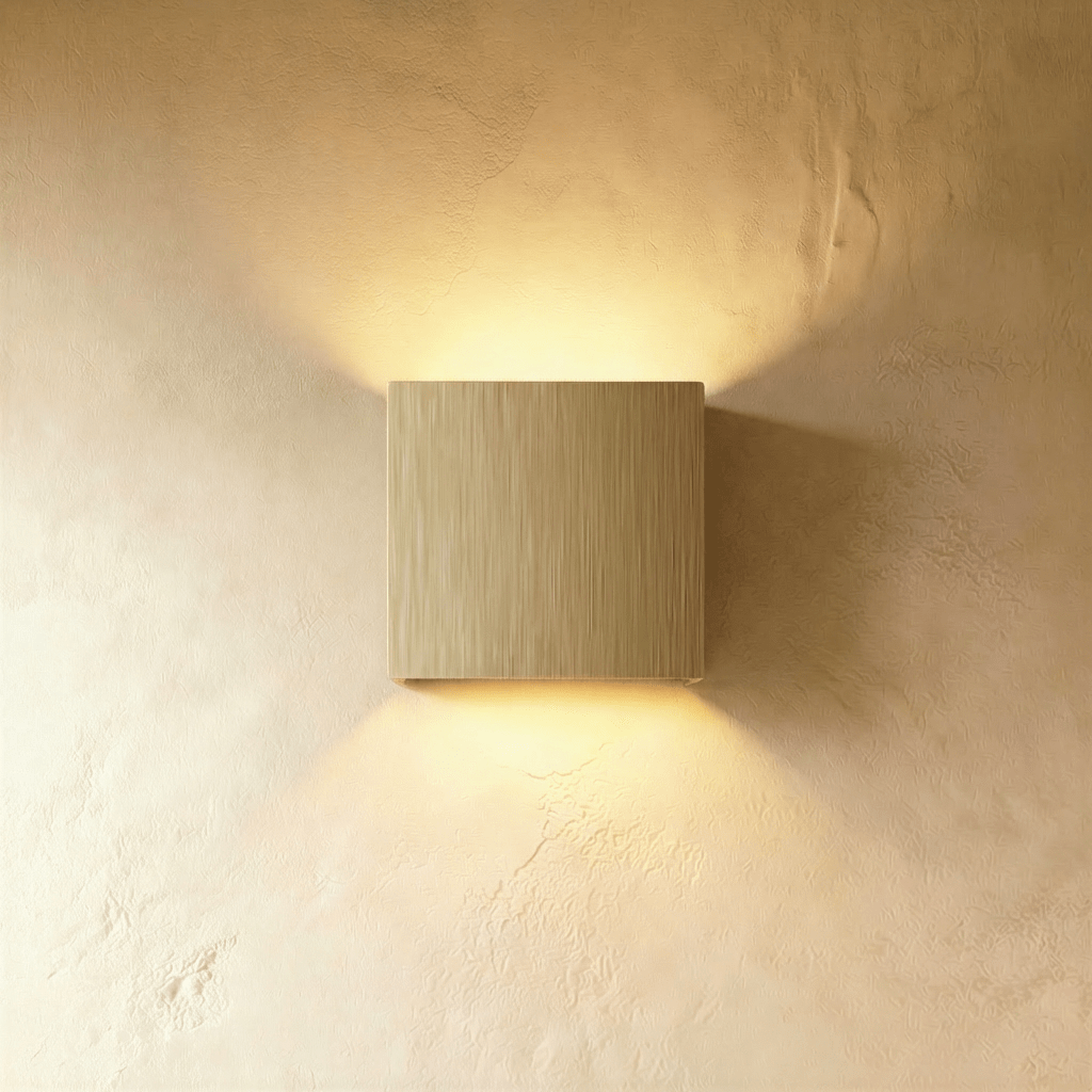 Lampada da parete quadrata in alluminio Verve per corridoi, illuminazione ambientale moderna