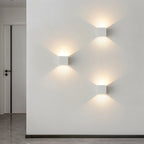 Lampada da parete quadrata in alluminio Verve per corridoi, illuminazione ambientale moderna