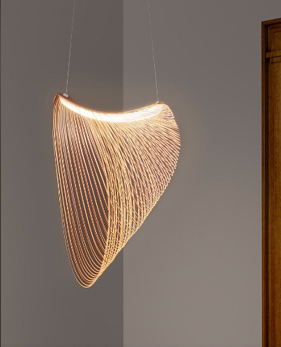 LumaBirch Birch Wood Pendant Light, 3 Sizes, Remote Dim