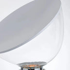 Lampe à poser Marlo en aluminium et verre, argentée, café, rouge ou noire