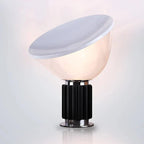 Lampe à poser Marlo en aluminium et verre, argentée, café, rouge ou noire