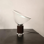 Lampe à poser Marlo en aluminium et verre, argentée, café, rouge ou noire