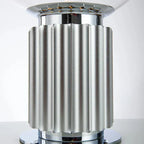 Lampe à poser Marlo en aluminium et verre, argentée, café, rouge ou noire