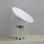 Lampe à poser Marlo en aluminium et verre, argentée, café, rouge ou noire