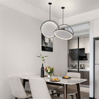 Nebula Portals LED Chandelier With Fabric Diffuser And Steel Frame