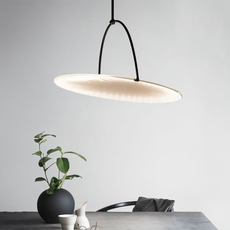 Nebula Portals LED Chandelier With Fabric Diffuser And Steel Frame