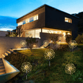 Elegant LED firework lights for outdoor areas, IP65, solar-powered lighting - Fioriscas