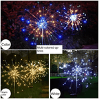 Elegant LED firework lights for outdoor areas, IP65, solar-powered lighting - Fioriscas