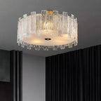 CopperLumen skleněné stropní světlo Halo s texturovanými panely a polozapuštěnou montáží