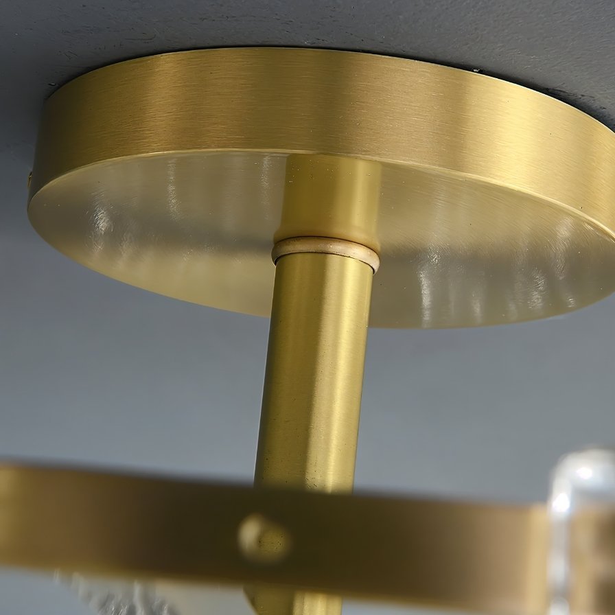 CopperLumen skleněné stropní světlo Halo s texturovanými panely a polozapuštěnou montáží