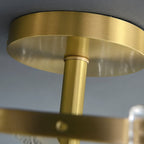 CopperLumen skleněné stropní světlo Halo s texturovanými panely a polozapuštěnou montáží