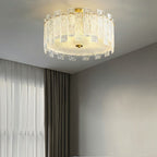 CopperLumen skleněné stropní světlo Halo s texturovanými panely a polozapuštěnou montáží
