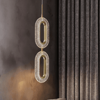 CopperCurve sculpturale hanglamp met gestructureerde acryl kap voor sfeervolle gloed