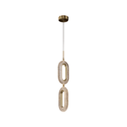 CopperCurve sculpturale hanglamp met gestructureerde acryl kap voor sfeervolle gloed
