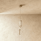 CopperCurve sculpturale hanglamp met gestructureerde acryl kap voor sfeervolle gloed