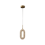 CopperCurve sculpturale hanglamp met gestructureerde acryl kap voor sfeervolle gloed