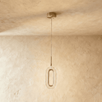 CopperCurve sculpturale hanglamp met gestructureerde acryl kap voor sfeervolle gloed