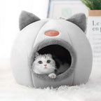 Cama de peluche para gatos em três tamanhos, com algodão PP macio e design amovível, para gatos de interior | Fioriscas