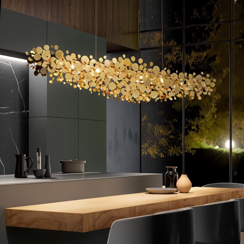 Candeeiro de Teto Luxori Disc com Acabamento em Dourado e Cromo para Interiores Modernos  