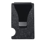 Portacarte in titanio con blocco RFID, portafoglio slim con fermasoldi o clip portamonete