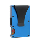 Portacarte in titanio con blocco RFID, portafoglio slim con fermasoldi o clip portamonete