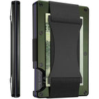 Portacarte in titanio con blocco RFID, portafoglio slim con fermasoldi o clip portamonete