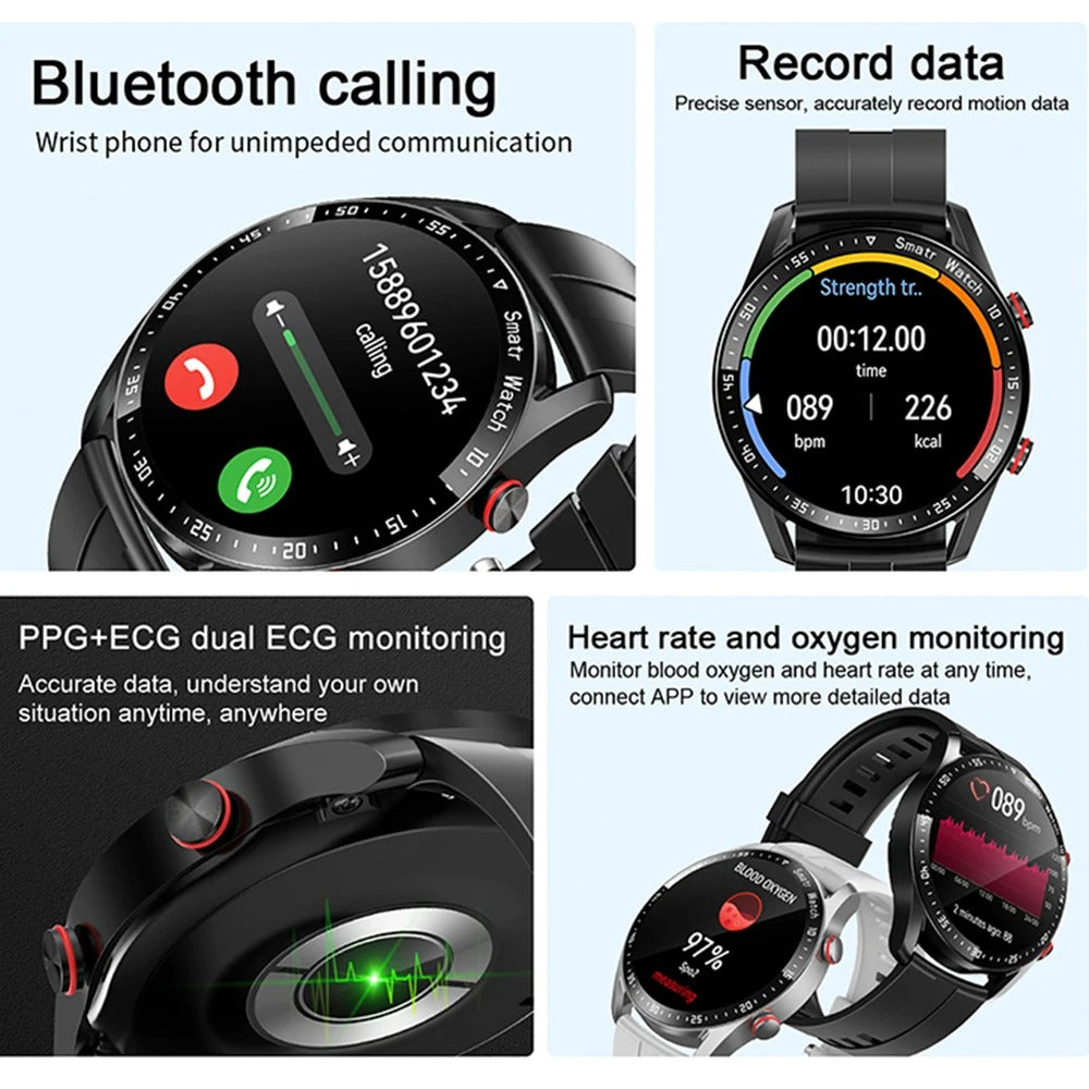 Alera-älykello miehille, jossa Bluetooth-yhteys ja kuntoilun seuranta