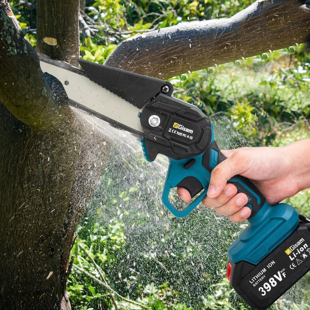 Mini-accukettingzaag, LumaSaw-ketting van 6 inch, lichtgewicht handgreep voor één hand