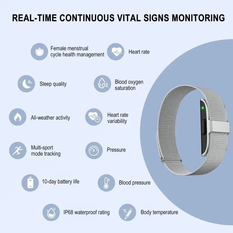 IP68 fitness tracker with heart rate & O2 measurement - Fioriscas
