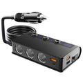 Chargeur de voiture NovaCharge 180 W à charge rapide, ports USB et allume-cigare