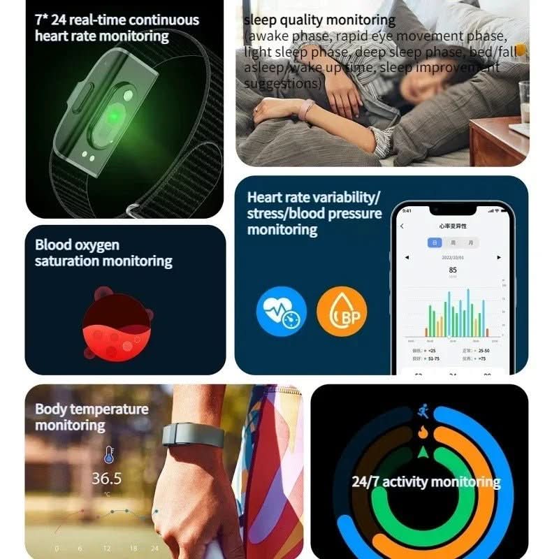IP68 fitness tracker with heart rate & O2 measurement - Fioriscas