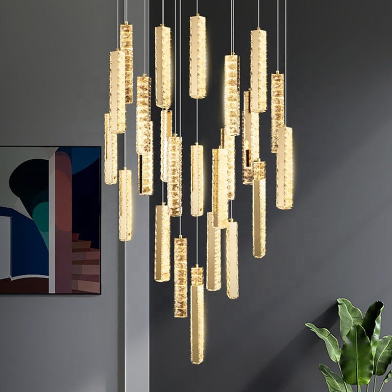 Kristály csillár LED világítással lépcsőházakhoz és bejáratokhoz, Orabella