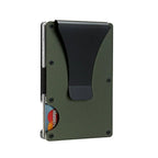 Portacarte in titanio con blocco RFID, portafoglio slim con fermasoldi o clip portamonete