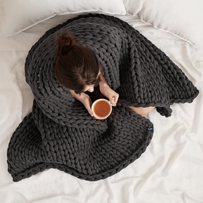 Coperta ponderata Nora, in cotone biologico traspirante, completamente lavabile in lavatrice
