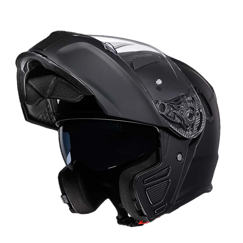 Modulární výklopná motocyklová helma, systém dvojitého hledí, certifikace DOT a ECE