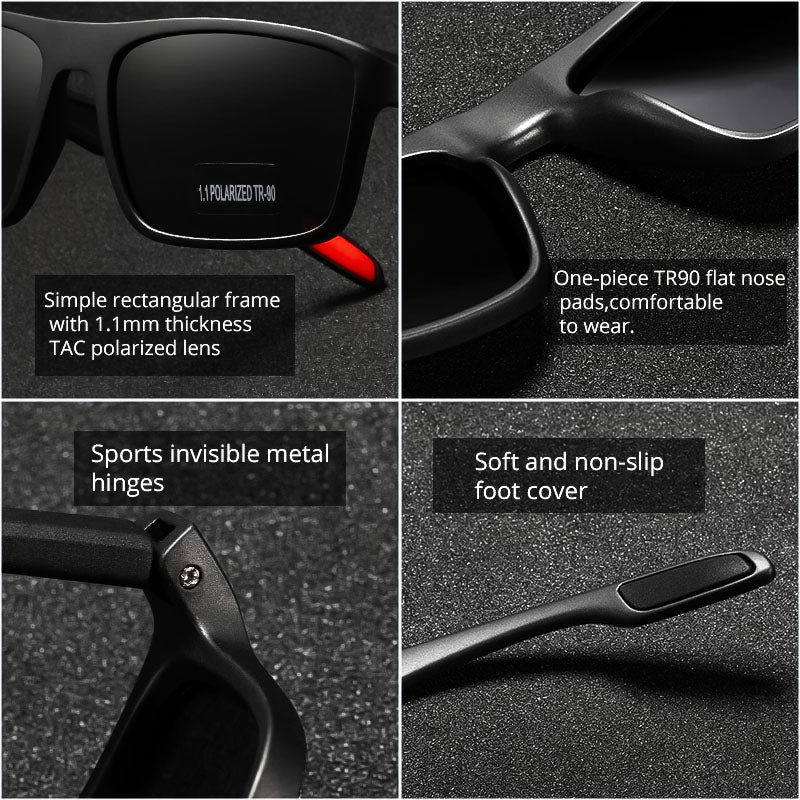 Polarized TR90 Sunglasses With UV400 Protection For Driving And Sports
