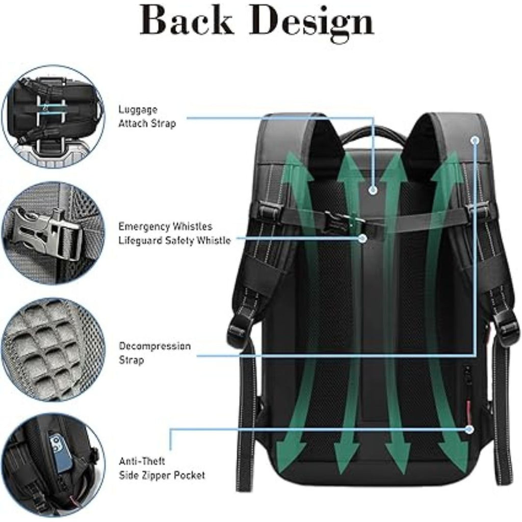 QuantaPack Vacuum-Compression Travel Backpack, Expands To 60L