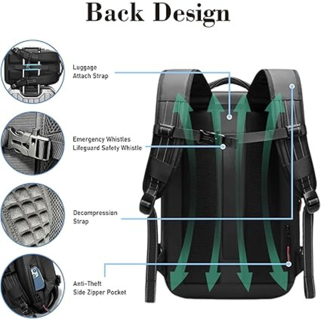 QuantaPack Vacuum-Compression Travel Backpack, Expands To 60L