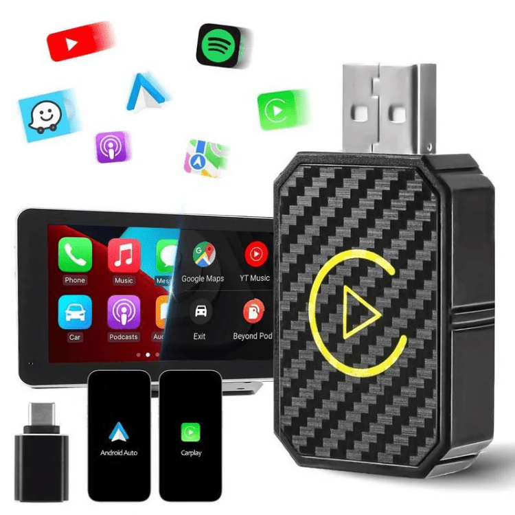 Langaton CarPlay- ja Android Auto -sovitin yli 800 ajoneuvolle